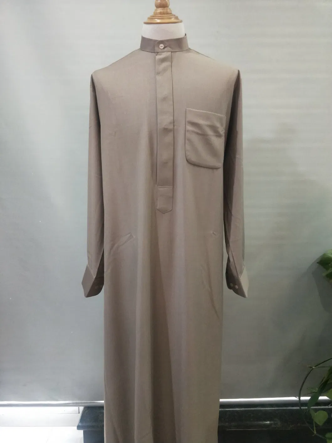 Men&prime;s Arab Thobe Muslin Robe Morocco Thobe Wholesale Muslim Islamic Clothing