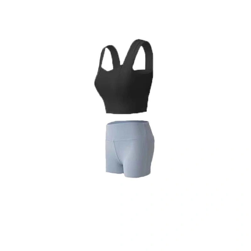 Customize High Quality Breathable Yoga Shorts &amp; Vest