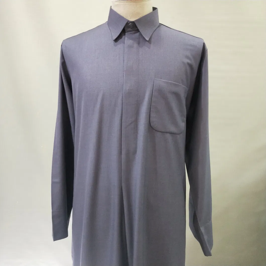 Men&prime;s Arab Thobe Muslin Robe Morocco Thobe Wholesale Muslim Islamic Clothing