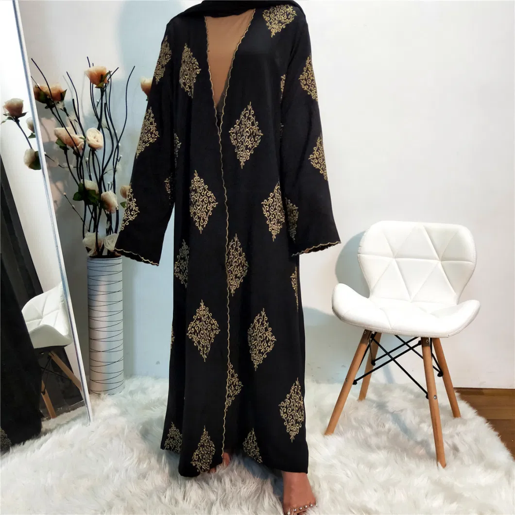 Weimei New fashion Islamic Abaya Black Women Longsleeve Hijab Dress Saudi Abaya Modest Clothes for Muslim