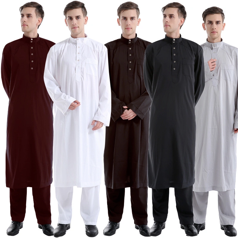 Saudi Style Arabic Thobe Men&rsquor; S Arab Robe Men&rsquor; S Muslim Clothes Ramadan Middle East Ethnic Clothes