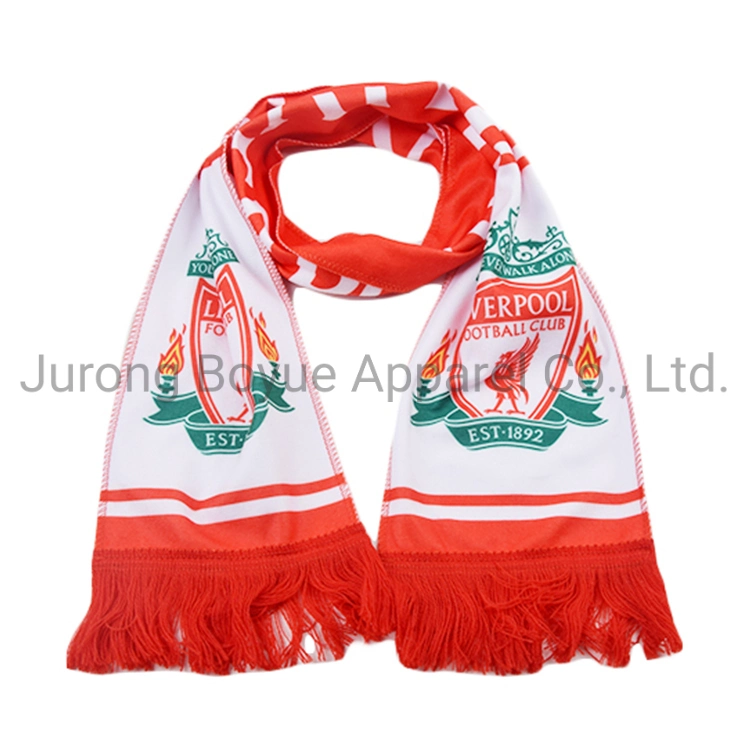 Wholesale OEM Fashion Comfortable Advertising Custom Printed National Team Long Velvet Football Team Fans Club Scarf