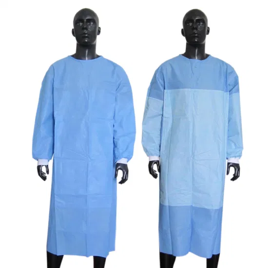 Green Surgical Gown Sterile Reinforced for Woman for Sale