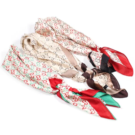 Fashionable Tied Bag Handle Narrow Long Cheap Satin Twill Scarf Ladies Ribbon for Stylish Decoration