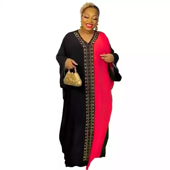 African Women Abaya Chiffon Dress Muslim African Clothing Robe Plus Size Maxi Dresses Women Clothes